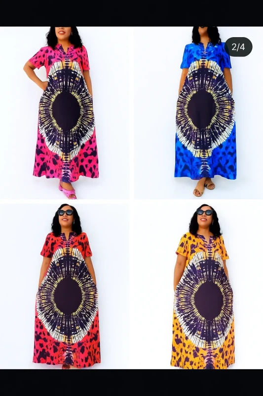 Adire Boubou Gown ✅